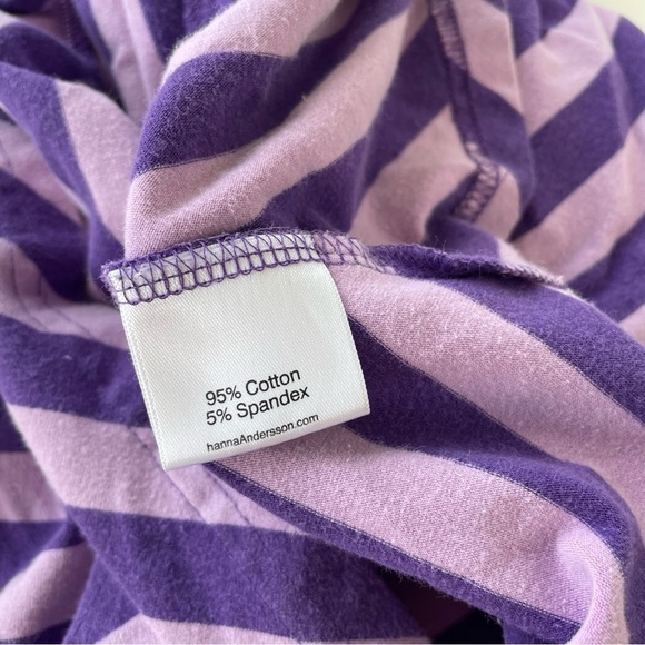 Hanna Andersson Girls Striped Purple Springtime Tiered Dress Size 120 Size 6-7 - Picture 7 of 7